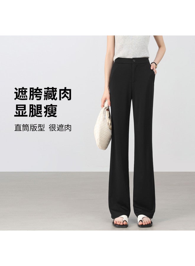 Hstyle High-waisted Suit Flared Pants For Women - 2025 Summer Versatile Breathable Comfortable Soft Office Slimming Casual Trousers - Image 3