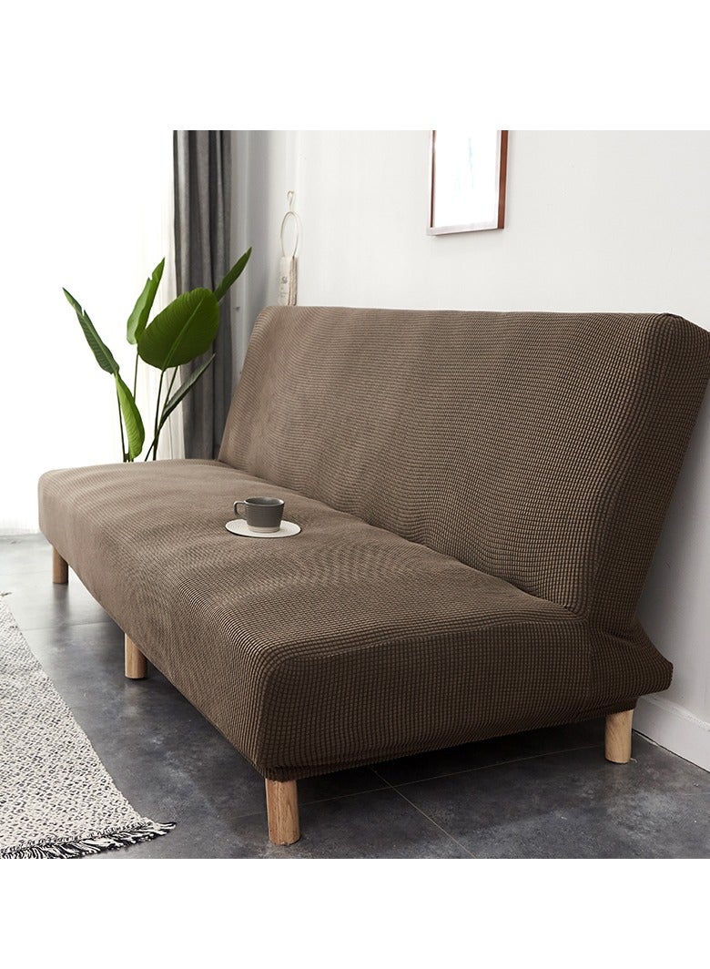DUNISO غطاء سرير أريكة مقعدين، غطاء أريكة بدون مساند ذراع، غطاء أريكة مرن بالكامل بوزن عالي مع قماش حرير الذرة، غطاء واقي للأريكة، غطاء مضاد للانزلاق، واقي للأثاث، للاسترخاء، للراحة، للرجال، النساء، والأطفال - Image 2