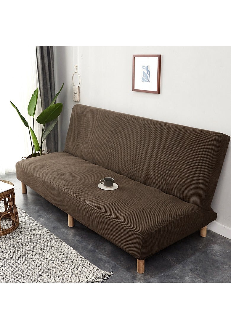 DUNISO غطاء سرير أريكة مقعدين، غطاء أريكة بدون مساند ذراع، غطاء أريكة مرن بالكامل بوزن عالي مع قماش حرير الذرة، غطاء واقي للأريكة، غطاء مضاد للانزلاق، واقي للأثاث، للاسترخاء، للراحة، للرجال، النساء، والأطفال - Image 3