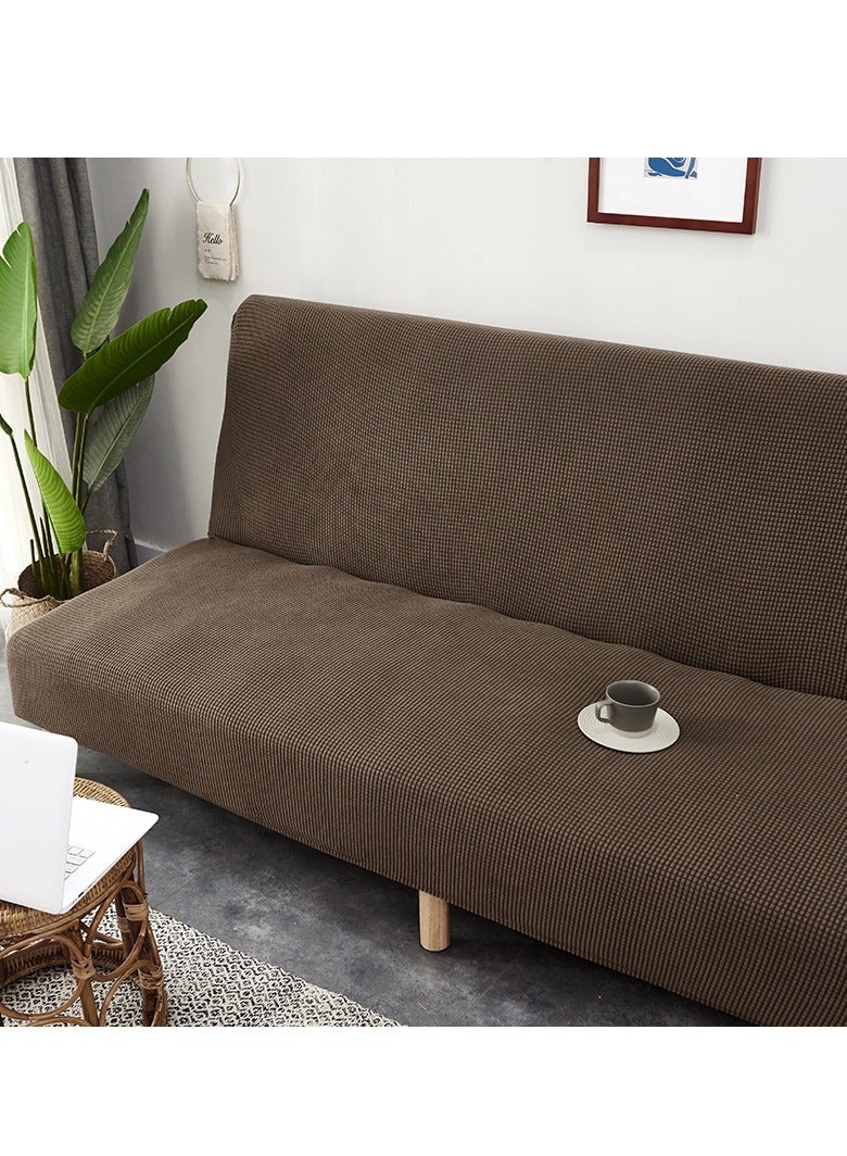 DUNISO غطاء سرير أريكة مقعدين، غطاء أريكة بدون مساند ذراع، غطاء أريكة مرن بالكامل بوزن عالي مع قماش حرير الذرة، غطاء واقي للأريكة، غطاء مضاد للانزلاق، واقي للأثاث، للاسترخاء، للراحة، للرجال، النساء، والأطفال - Image 4