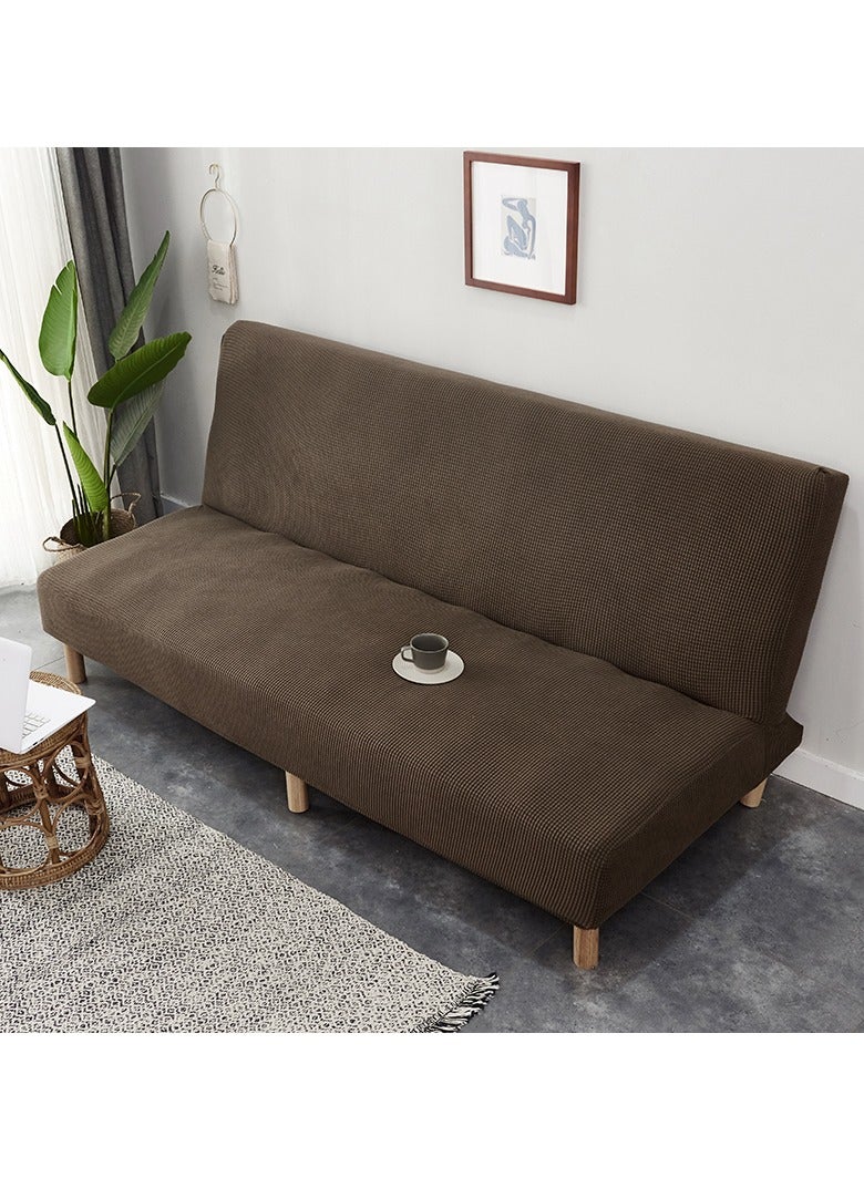 DUNISO غطاء سرير أريكة مقعدين، غطاء أريكة بدون مساند ذراع، غطاء أريكة مرن بالكامل بوزن عالي مع قماش حرير الذرة، غطاء واقي للأريكة، غطاء مضاد للانزلاق، واقي للأثاث، للاسترخاء، للراحة، للرجال، النساء، والأطفال - Image 5