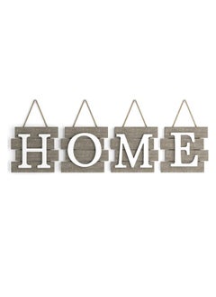 BARNYARD DESIGNS Barnyard Designs Home Tile Sign Wall Decor, Rustic Primitive Country Decorative Wall Art for Home and Kitchen 32" x 8” (HOME Brown)  - Image 1