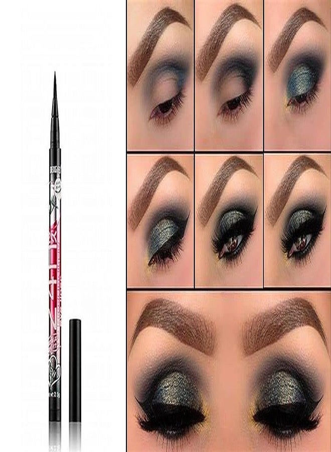 SUNISA TYA Eyeshadow Pallate,Pink brush set of 7 with 1 Sponge puff blender+ 1 Sketch Eyeliner (Pack of 10) - Image 5