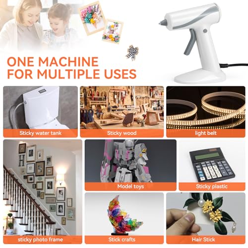 Krightlink Hot Glue Gun Kit with 30 Glue Sticks, Fast Preheating Hot Melt, 20w Precision Nozzle High Temp for School Crafts DIY Arts and Home Repairs (White Glue Gun) - Image 5