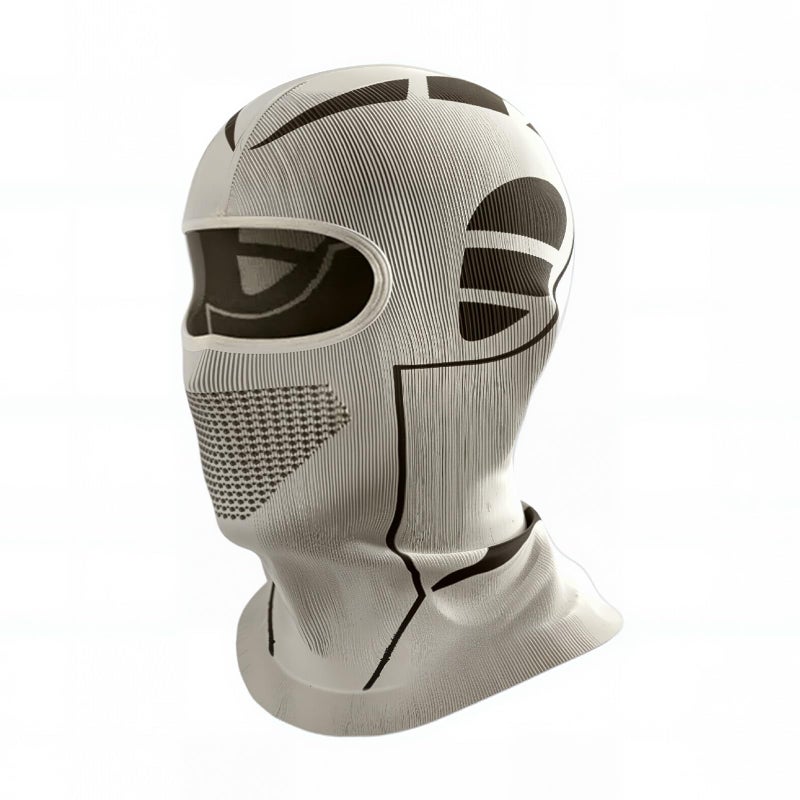 SPTSLFB Mech-Style Ski & Motorcycle Mask-Windproof Balaclava, Full Face with Vent Holes, Helmet-Friendly, Unisex for Skiing & Riding Light Gray - Image 1