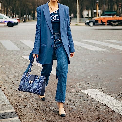 Dasein Hobo Handbag Vegan Leather Tote Chain Shoulder Purse for Women Satchel Bag With Matching Clutch (Jean) - Image 2