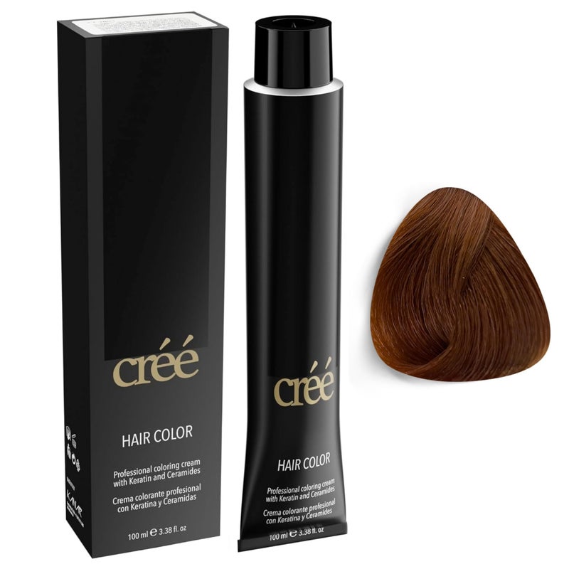 Cree Professional Permanent Hair Color 100ml 34 floz Copper Golden Brown 734