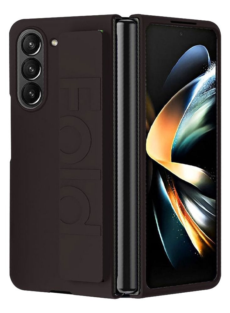 CATANES Samsung Galaxy Z Fold 5 Case with Wrist Strap Skin Feel Hard PC Shockproof Protective Case - Image 1