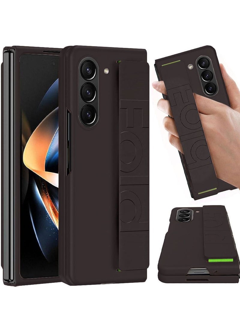 CATANES Samsung Galaxy Z Fold 5 Case with Wrist Strap Skin Feel Hard PC Shockproof Protective Case - Image 2