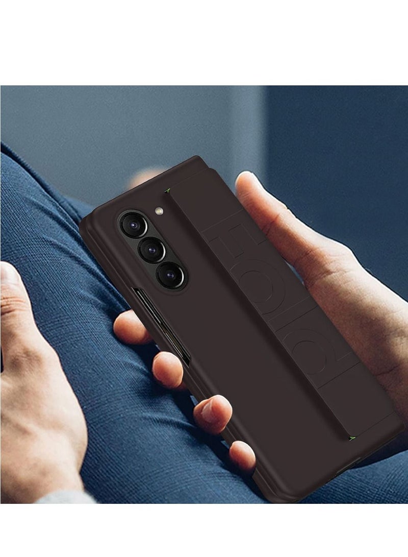 CATANES Samsung Galaxy Z Fold 5 Case with Wrist Strap Skin Feel Hard PC Shockproof Protective Case - Image 3