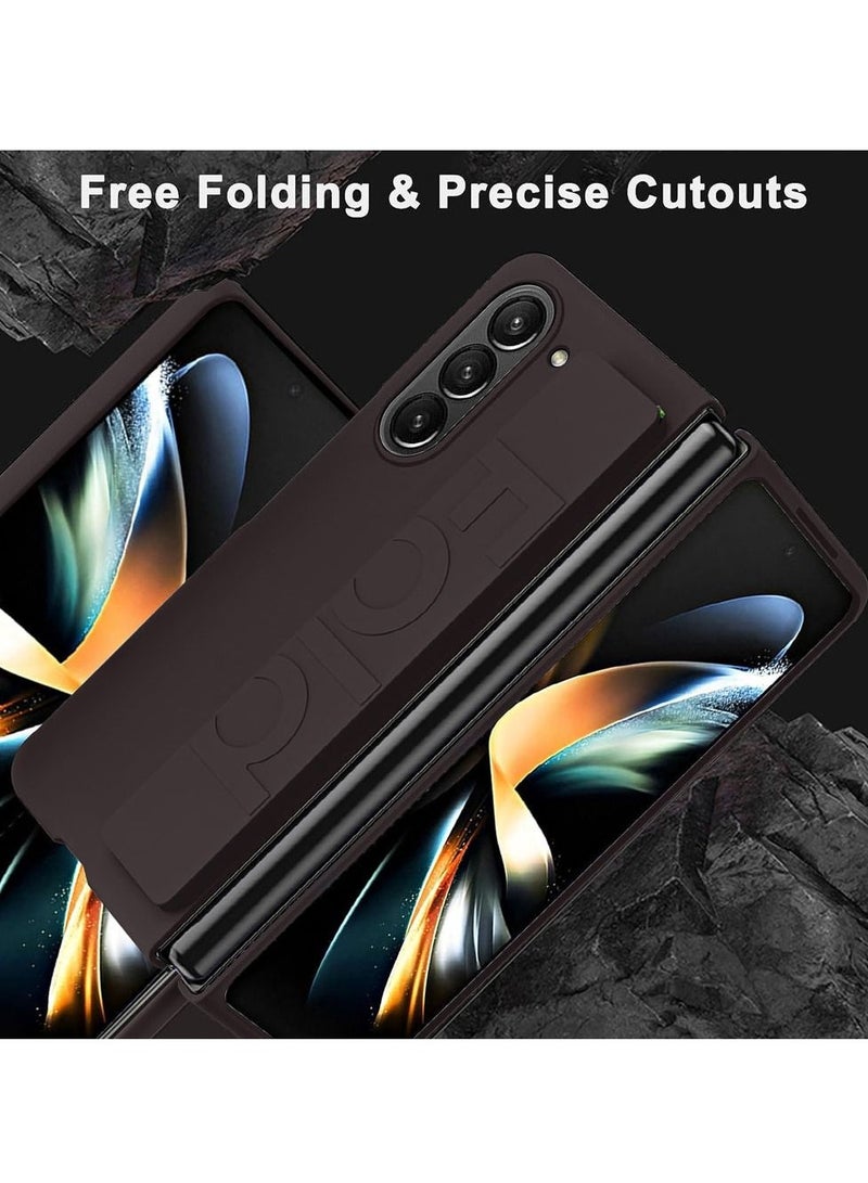 CATANES Samsung Galaxy Z Fold 5 Case with Wrist Strap Skin Feel Hard PC Shockproof Protective Case - Image 4
