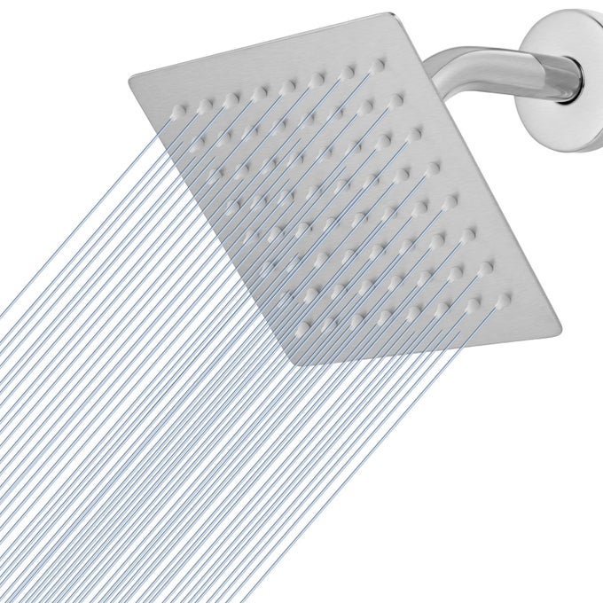 RAIN SHOWER HEAD HIGH PRESSURE SHOWER HEAD MADE OF 304 STAINLESS STEEL RELAXED SHOWER EXPERIENCE EVEN AT LOW WATER FLOW AND PRESSURE6 BRUSHED NICKEL