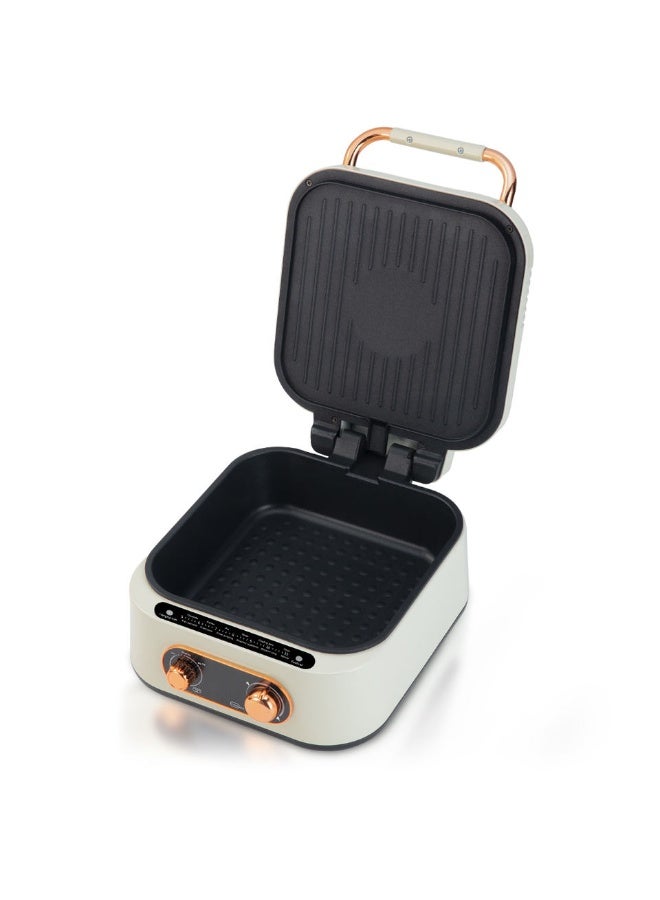 آر إيه أف وعاء طهي كهربائي متعدد الوظائف 3 في 1 بسعة 2.5 لتر من RAF، وعاء قلي مزدوج، وعاء طهي ساخن وشواية لشرائح اللحم - Image 2