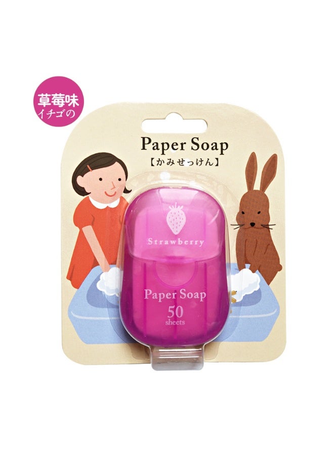50pcs Paper Soap | Scented Travel Soap Sheets with Vitamin E, 6 Colors and Flavors, Glycerin-Based for All Skin Types - Image 1