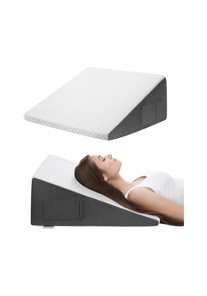Bare Home Wedge Pillow with Pockets – Ergonomic Memory Foam Bed Wedge Pillow for Sleeping & Sitting - Image 3
