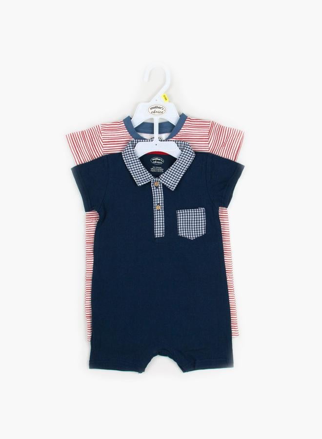 Mothers Choice Pack Of 2 - Printed Short Romper - Image 1