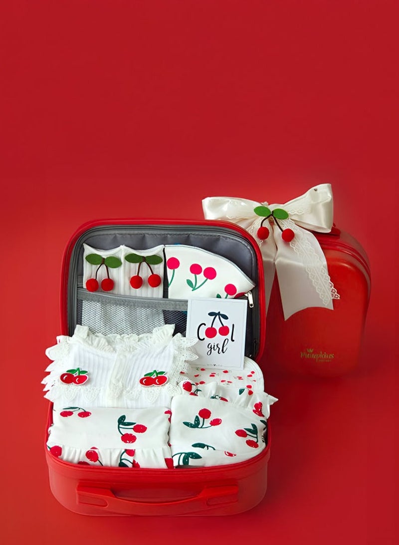 Newborn Baby Gift Set Baby Shower Gift Cherry theme 9 in 1 - Image 3