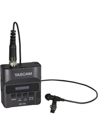 TASCAM Micro Portable Digital Audio Recorder with Lavalier Microphone, AV recording, interview recording 24-Bit/48 kHz BWAV File Format, Black (DR-10L) - pzsku/Z1988C7DF3B19F426B6C2Z/45/_/1731078065/4f8077ae-02e3-4f4f-85e5-fe8c62e0180c