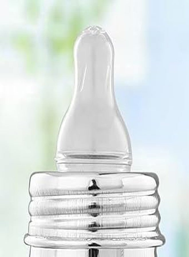 PGD Royal Baby Feeding Bottle Gift Set of Steel Feeding Bottles, Feeder, Bowl, Idly Spoon, Spoon, Plate Straw Glasses, Cleaning Brushes with 2 Silicone Nipple (220ml Royal Gift Set) - Image 4