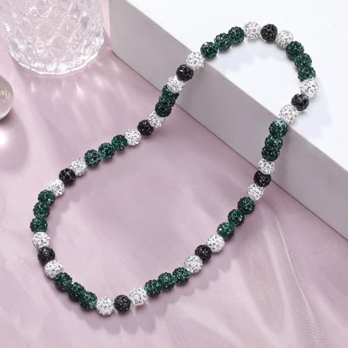 EXPHAIN Athletics Baseball Necklace For Men Women Baseball Team Inspired Beaded Necklace Unisex Rhinestone Discoball Necklaces Jewelry-Gift For Baseball Team Lovers - Image 3