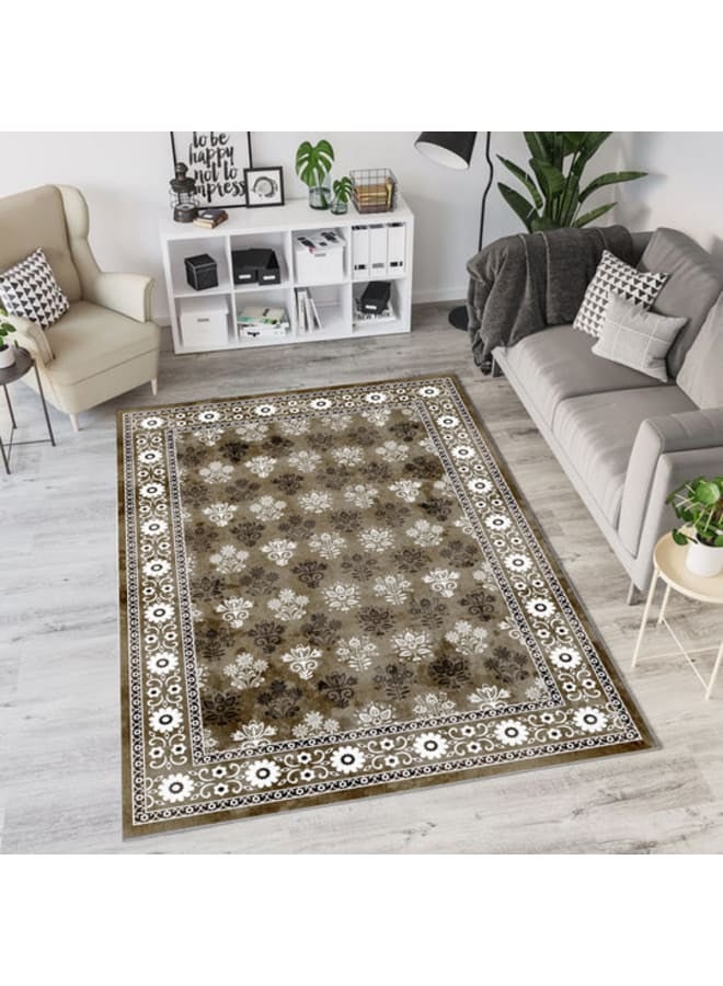 هندي منداله سجادة مطبوعة من القطن الشنيل – تصميمات كلاسيكية، حديثة، وفينتاج – قاعدة قماشية ناعمة، متوفرة بأحجام - Image 1