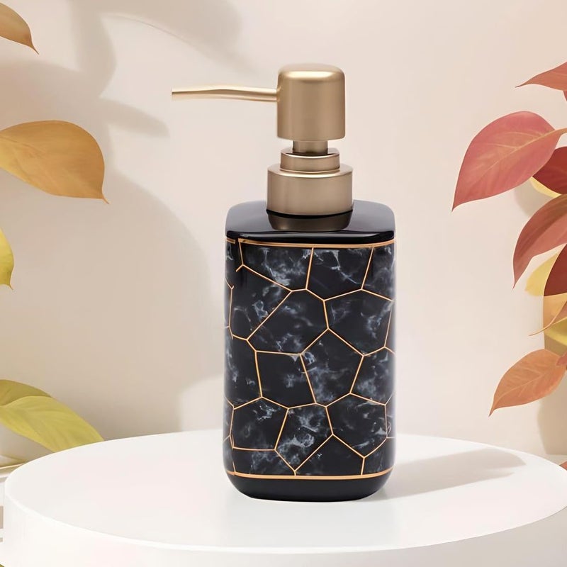 STORE 2508 Store2508 Ceramic Liquid Handwash Soap Dispenser Pump for Bathroom/Kitchen - 250ml (Black) - Image 5