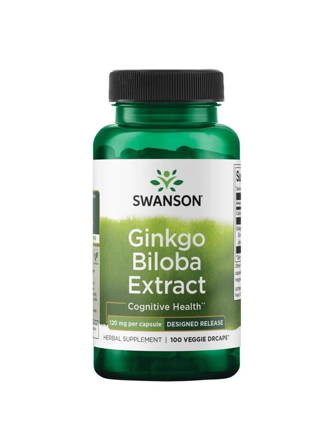 SWANSON Delayed-Release Ginkgo 120 mg 100 Caps by Swanson Ultra - Image 1