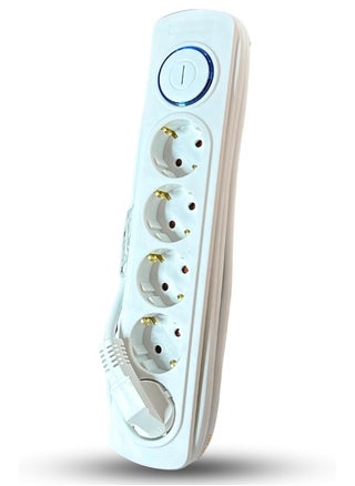 Power Strip 5-Outlet , Strong and flexible cord for powering electrical appliances , 16 Amp, 250V capacity , Practical design withstands daily use and powers up to 5 devices at the same time , Ideal for offices, bedrooms, meeting tables, and computers , Durable and resistant ABS plastic material , Stable, non-slip feet  high quality - white - pzsku/Z1988EB6CBD8B9AA7A050Z/45/1750255780/85872128-56e9-400e-9929-9db29a1a5daf