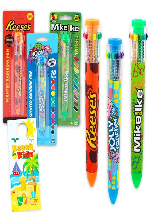 Hershey's Candy Themed Pen Set - Drawing Supplies Bundle with Scented Reese's, Jolly Ranchers, Mike & Ike 10 in 1 Pens Plus Door Hanger | Candy Scented Marker Art Supplies for Kids - Image 1