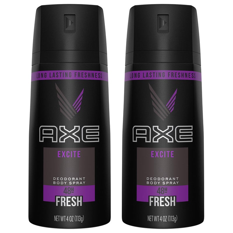 AXE Body Spray for Men Excite 4 Ounce Pack of 2