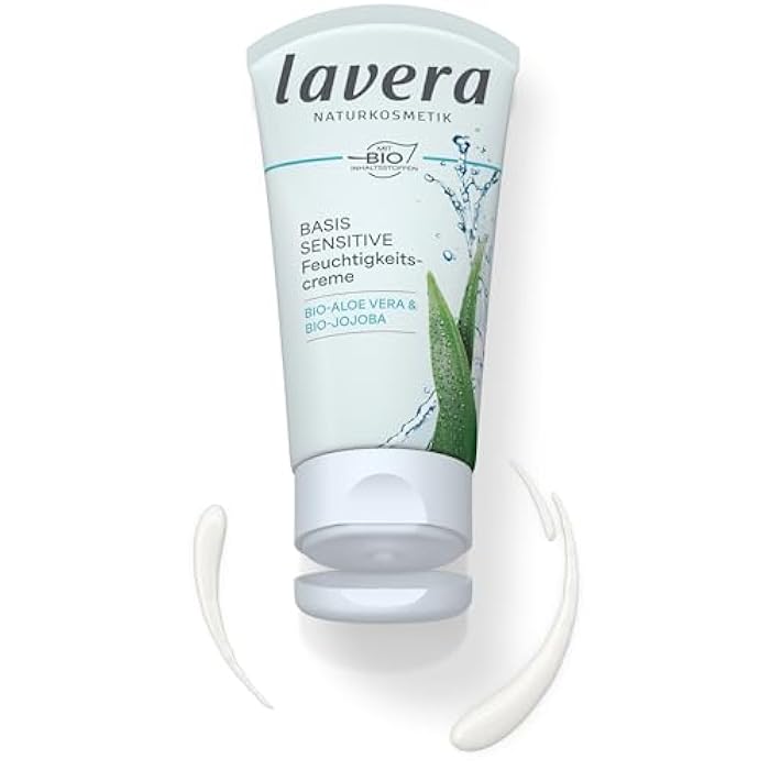 lavera كريم مرطب لافيرا بيس سنسيتيف - مرطب وجه عضوي ونباتي مع الألوة فيرا وزبدة الشيا - عناية طبيعية بالبشرة لجميع أنواع البشرة - 1.69 أونصة سائلة - Image 2