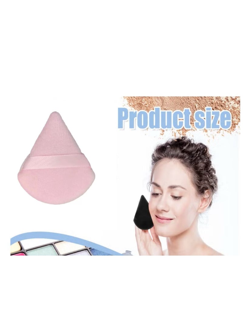 2 قطع من إسفنجات مسحوق الماكياج مثلثية الشكل قابلة للغسل وإعادة الاستخدام ناعمة وفاخرة - Image 4