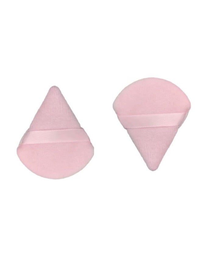 2 قطع من إسفنجات مسحوق الماكياج مثلثية الشكل قابلة للغسل وإعادة الاستخدام ناعمة وفاخرة - Image 2