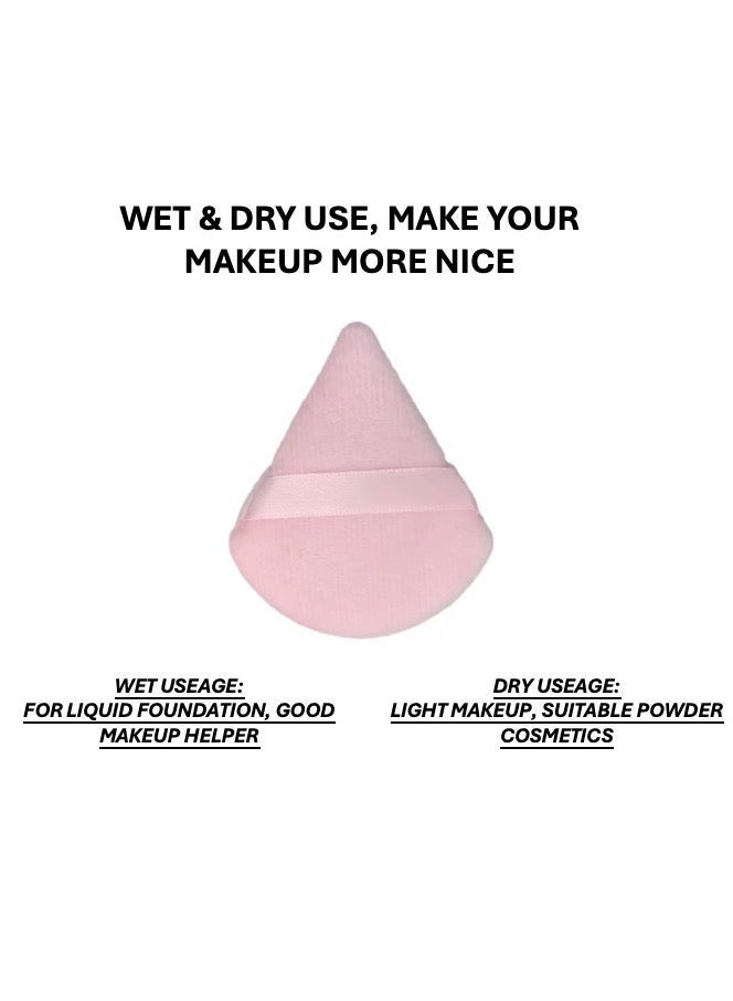 2 قطع من إسفنجات مسحوق الماكياج مثلثية الشكل قابلة للغسل وإعادة الاستخدام ناعمة وفاخرة - Image 1