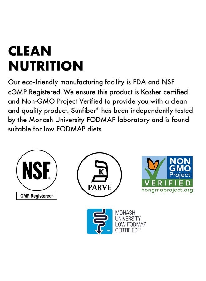 BlueBonnet Nutrition Sunfiber - 6 g of Plant Based Prebiotic Soluble Fiber - Supports Digestive Health* - Instant Dissolve - Non-GMO, Vegan, Kosher, Low-FODMAP - Unflavored, 7.4 OZ, 30 Servings - Image 5