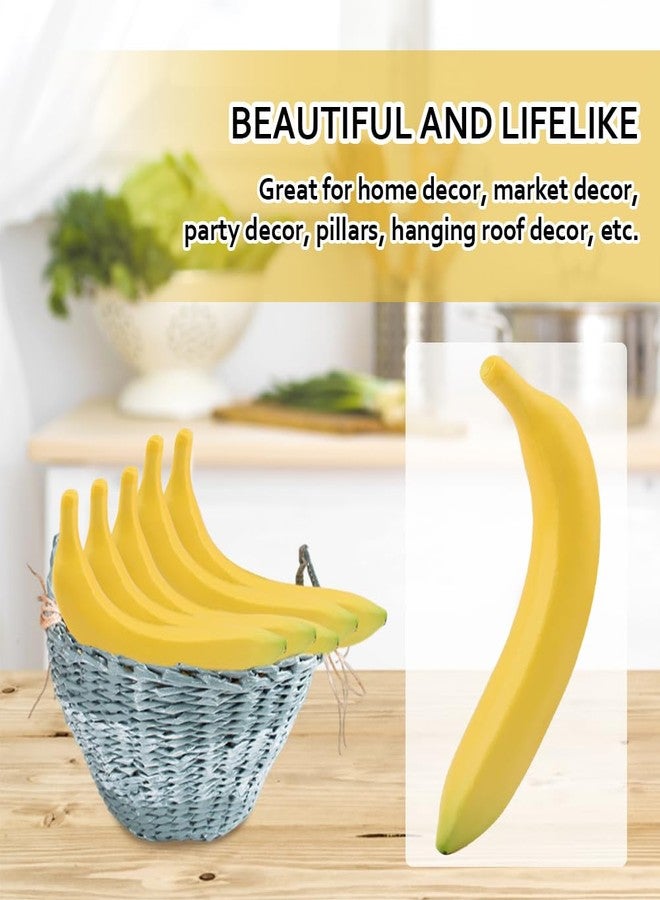 Loyanger Fake Bananas, Artificial Yellow Bananas, Simulation Artificial Lifelike Fake Fruit, Faux Fruit Props, House Kitchen Decoration Photography Decoration(Size:4pcs) - Image 4
