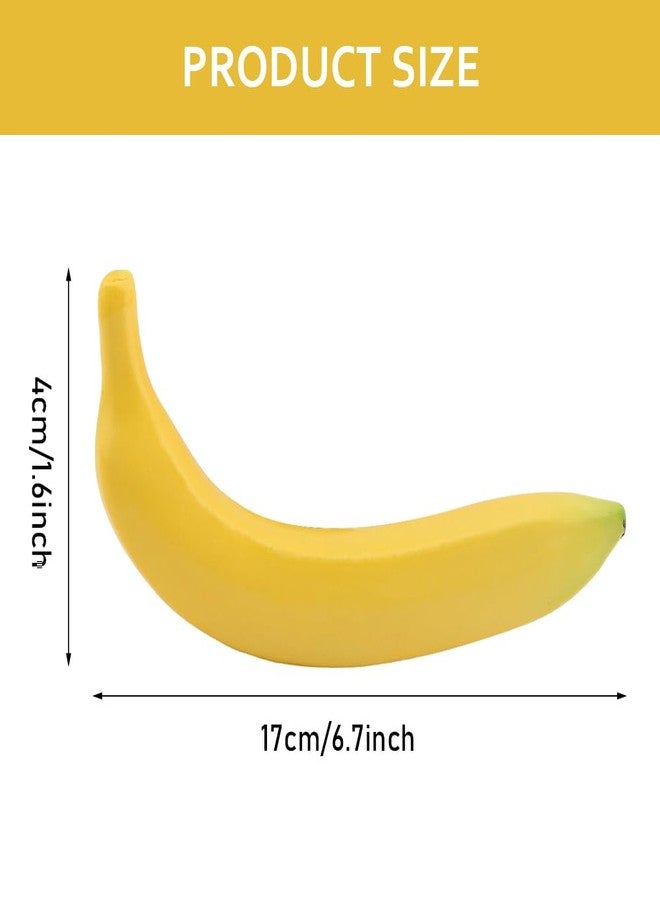 Loyanger Fake Bananas, Artificial Yellow Bananas, Simulation Artificial Lifelike Fake Fruit, Faux Fruit Props, House Kitchen Decoration Photography Decoration(Size:4pcs) - Image 2