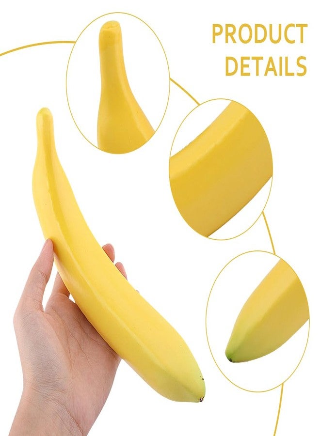 Loyanger Fake Bananas, Artificial Yellow Bananas, Simulation Artificial Lifelike Fake Fruit, Faux Fruit Props, House Kitchen Decoration Photography Decoration(Size:4pcs) - Image 3