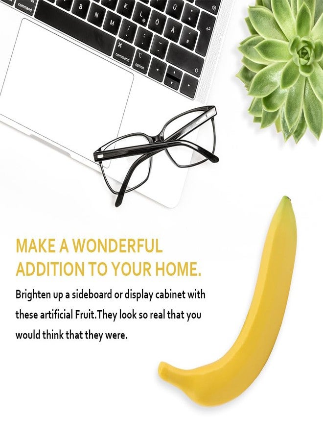 Loyanger Fake Bananas, Artificial Yellow Bananas, Simulation Artificial Lifelike Fake Fruit, Faux Fruit Props, House Kitchen Decoration Photography Decoration(Size:4pcs) - Image 5