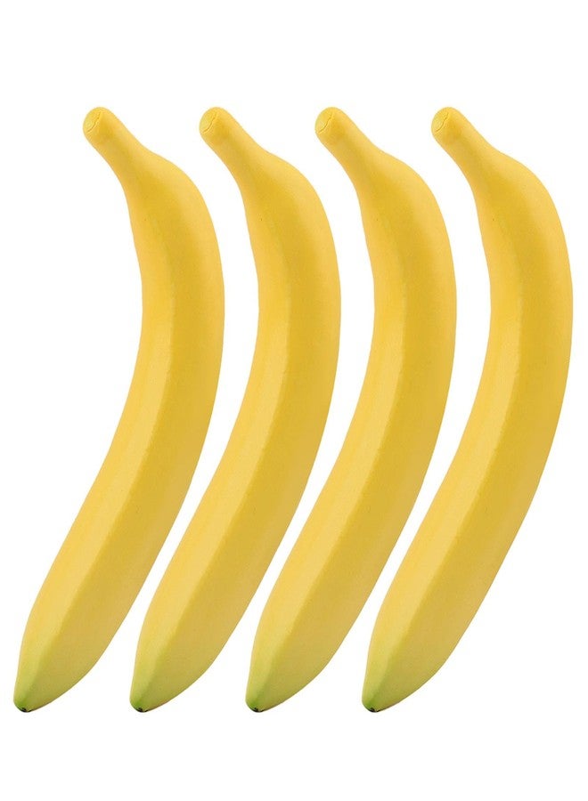Loyanger Fake Bananas, Artificial Yellow Bananas, Simulation Artificial Lifelike Fake Fruit, Faux Fruit Props, House Kitchen Decoration Photography Decoration(Size:4pcs) - Image 1