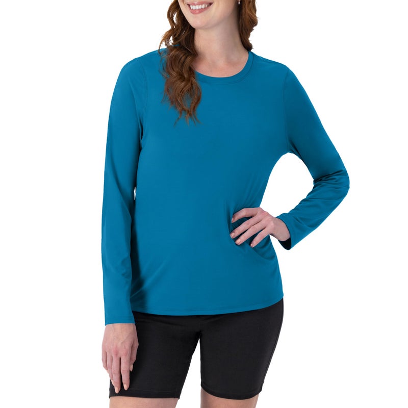Hanes womens Sport Cool Dri Performance Long Sleeve T-shirt Shirt, Underwater Blue, X-Large US - Image 1