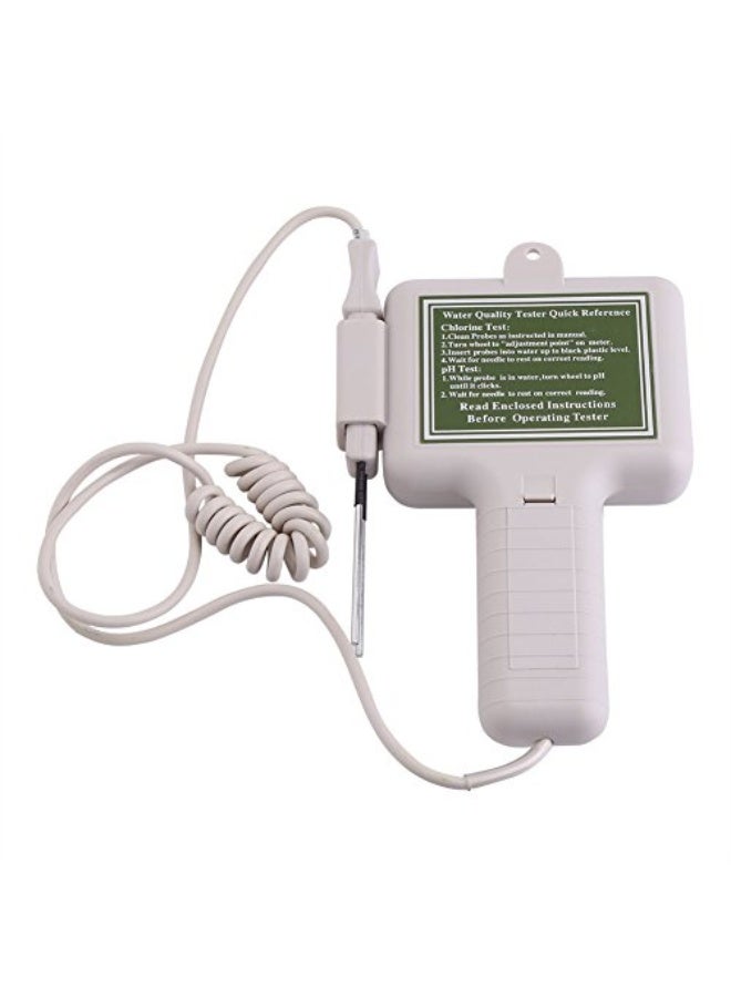 Generic PH Tester, Portable 2 in 1 PH & CL2 Chlorine Level Meter Water Quality Analysis Measurement Monitor Checker for Swimming Pool, Spa Water, Water Spring  - Image 3