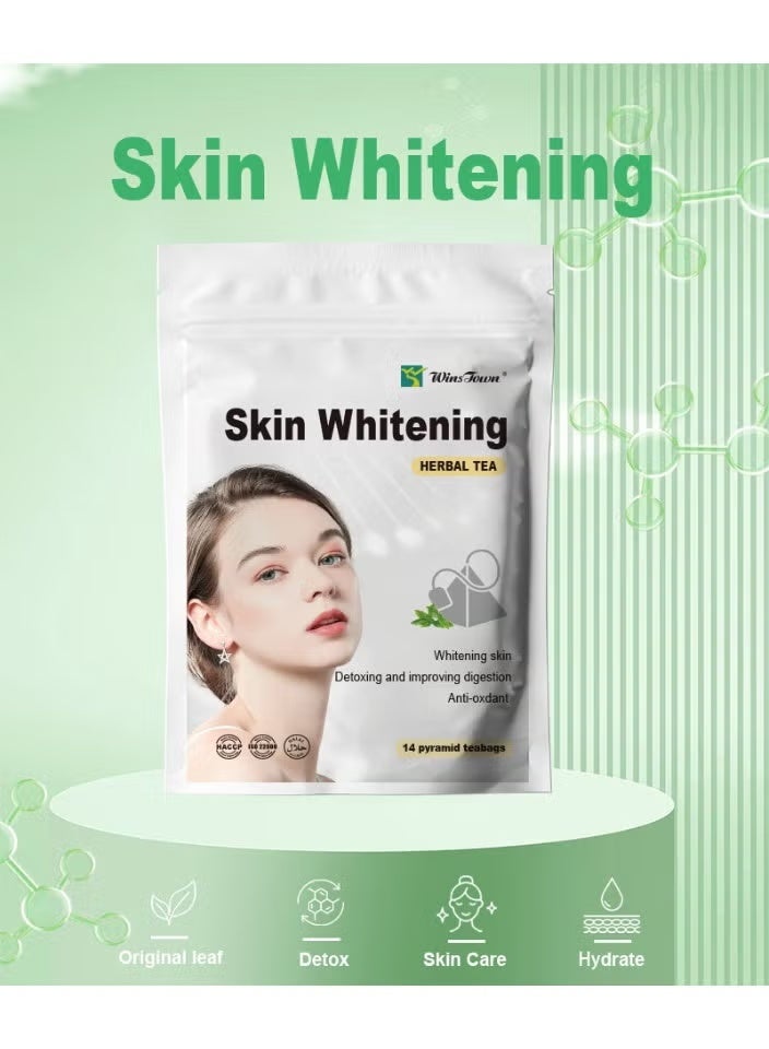 Wins Town 2-PACKS Skin Whitening Herbal Tea | Whitening, Detoxifying, and Antioxidant, 14-bag*2 - Image 2