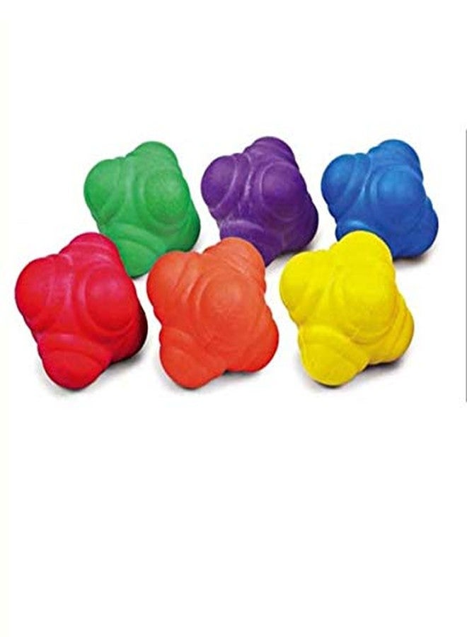 Foxsus Rubber Reaction Ball | Cricket Catching Practice Balls Pack of 6 (Multicolour) - Image 1