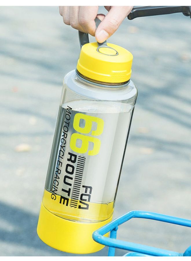 NIBEMINENT Plastic Water Bottle Clear/Yellow 28.2cm  - Image 5