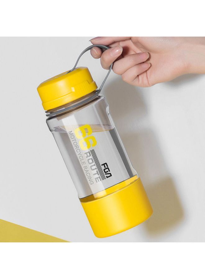 NIBEMINENT Plastic Water Bottle Clear/Yellow 28.2cm  - Image 2