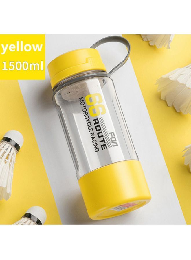 NIBEMINENT Plastic Water Bottle Clear/Yellow 28.2cm  - Image 4