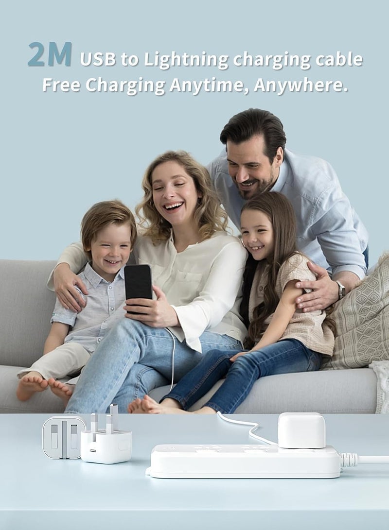 Lynacz Original Original 20W Charger for iPhone 13 Pro iPhone 13 Pro max with Type C to Lightening Cable 12 Pro Max | 12 Pro | 12 Mini | 12 | 11 Pro Max | 11 Pro | 11 | XS Max | XS | XR | X | SE (3rd Gen) | SE (2nd Gen) | 8 Plus | 8 | 7 Plus | 7 | 6S Plus | 6S | 6 Plus | 6 | 5S | 5C | 5 | iPad (10th Gen) | iPad (9th Gen) | iPad (8th Gen) | iPad (7th Gen) | iPad Air (3rd Gen) | iPad mini (5th Gen) | iPad Pro 12.9-inch (1st Gen & 2nd Gen) | iPad Pro 10.5-inch | iPad Pro 9.7-inch - USB C to Lightning Fast Charging Adapter with Cable - White - Image 4