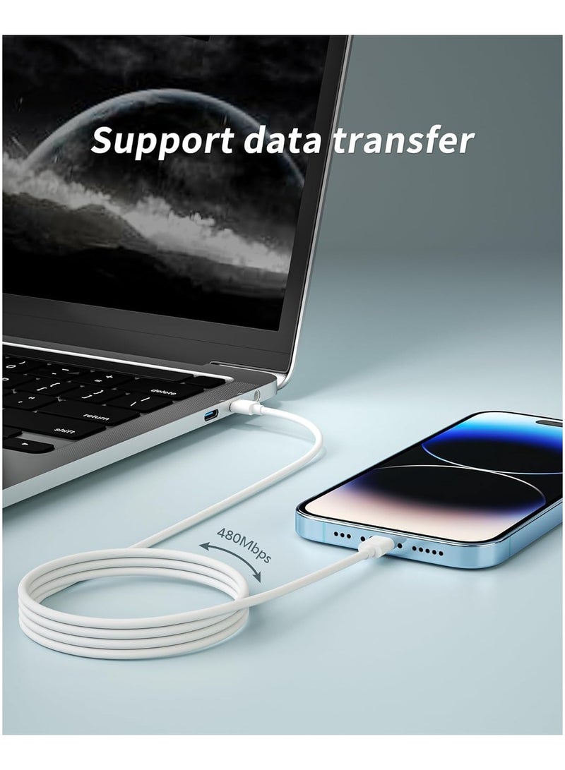 Lynacz Original Original 20W Charger for iPhone 13 Pro iPhone 13 Pro max with Type C to Lightening Cable 12 Pro Max | 12 Pro | 12 Mini | 12 | 11 Pro Max | 11 Pro | 11 | XS Max | XS | XR | X | SE (3rd Gen) | SE (2nd Gen) | 8 Plus | 8 | 7 Plus | 7 | 6S Plus | 6S | 6 Plus | 6 | 5S | 5C | 5 | iPad (10th Gen) | iPad (9th Gen) | iPad (8th Gen) | iPad (7th Gen) | iPad Air (3rd Gen) | iPad mini (5th Gen) | iPad Pro 12.9-inch (1st Gen & 2nd Gen) | iPad Pro 10.5-inch | iPad Pro 9.7-inch - USB C to Lightning Fast Charging Adapter with Cable - White - Image 5