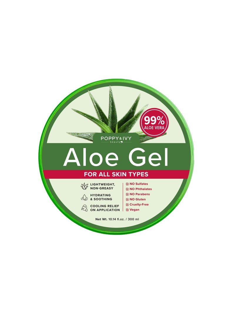 Absolute New York Poppy & Ivy Aloe Gel, Lightweight and Non-Greasy, Hydrating, Soothing and Cooling Relief - Image 1